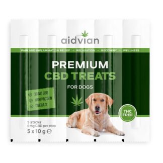 Aidvian Premium CBD Dog Treats - 30 mg (5 db)